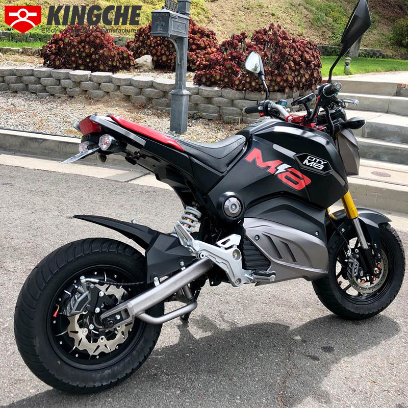 Red Electric Motorcycle